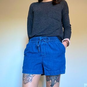 Indigo Twill Shorts